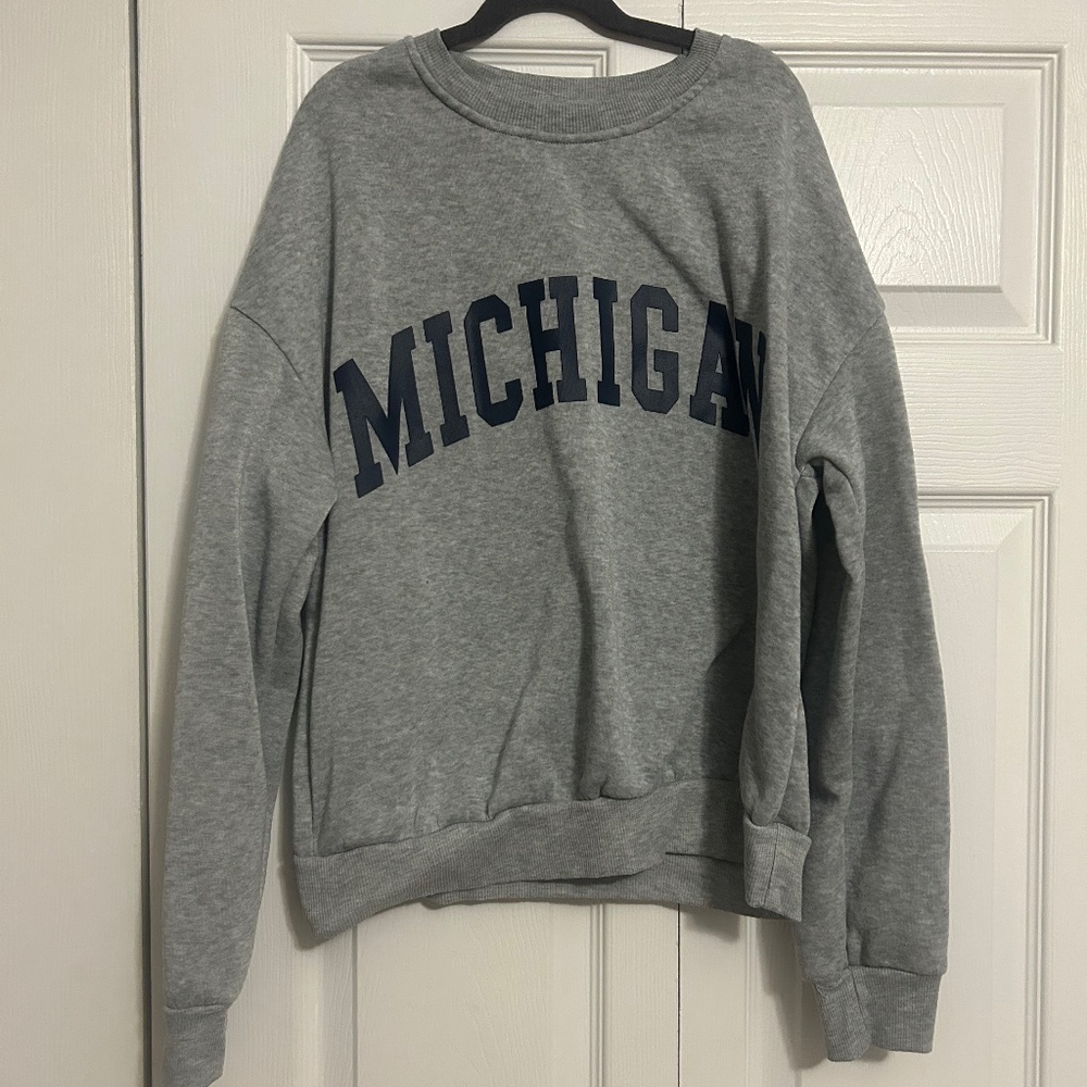 Michigan Gray and Navy Blue Sweatshirt